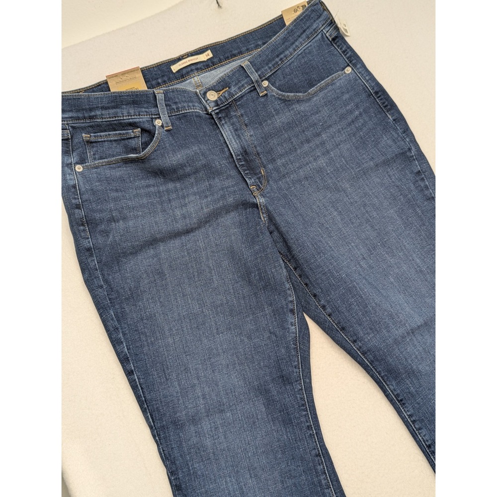 NWT Levis Classic Bootcut Jeans Womens 14S Blue Stellar Stretch Mid Rise Western